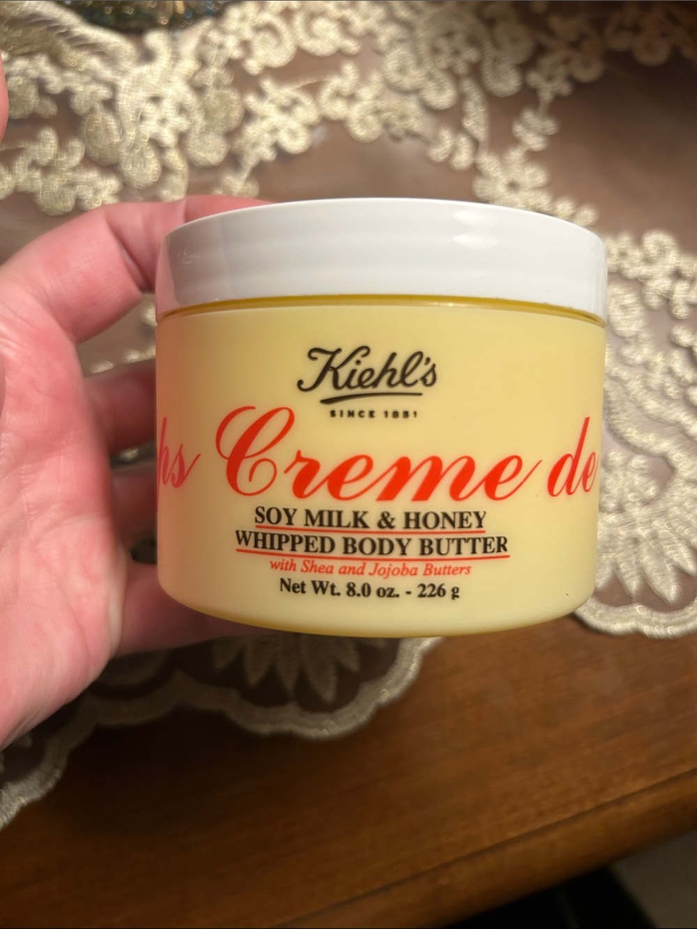 Kiehl's Soy Milk & Honey Whipped Body Butter - Yellow Jar with Red Script
